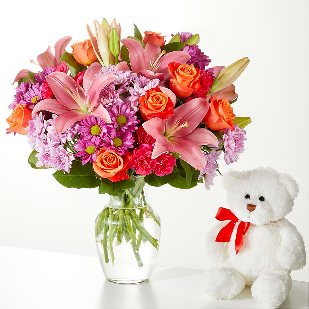 One and Only Bouquet and Bear Bundle – Indiana Floral/flower Boutique, Indiana PA