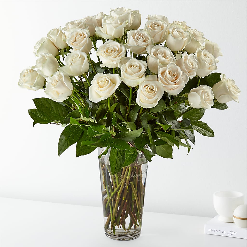 Long Stem White Rose Bouquet – Indiana Floral/flower Boutique, Indiana PA