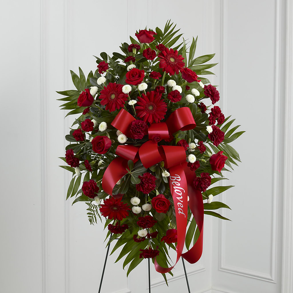 Treasured Memories Standing Spray – Indiana Floral/flower Boutique, Indiana PA