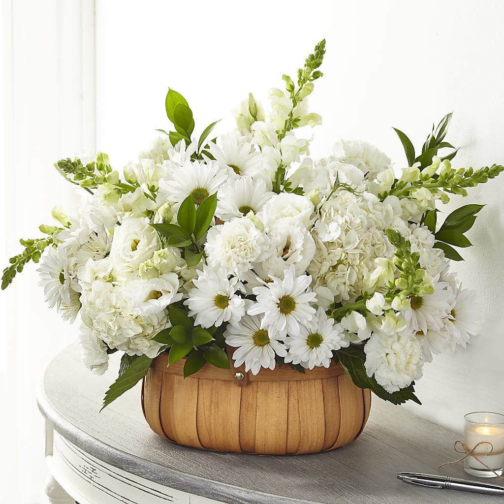 Pure Ivory Basket – Indiana Floral/flower Boutique, Indiana PA
