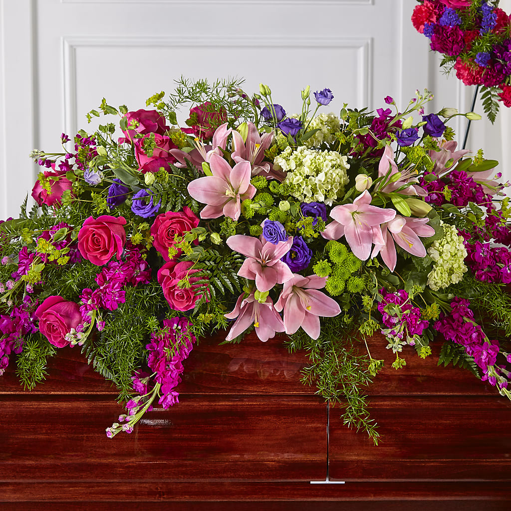 Radiant Tribute Casket Spray – Indiana Floral/flower Boutique, Indiana PA