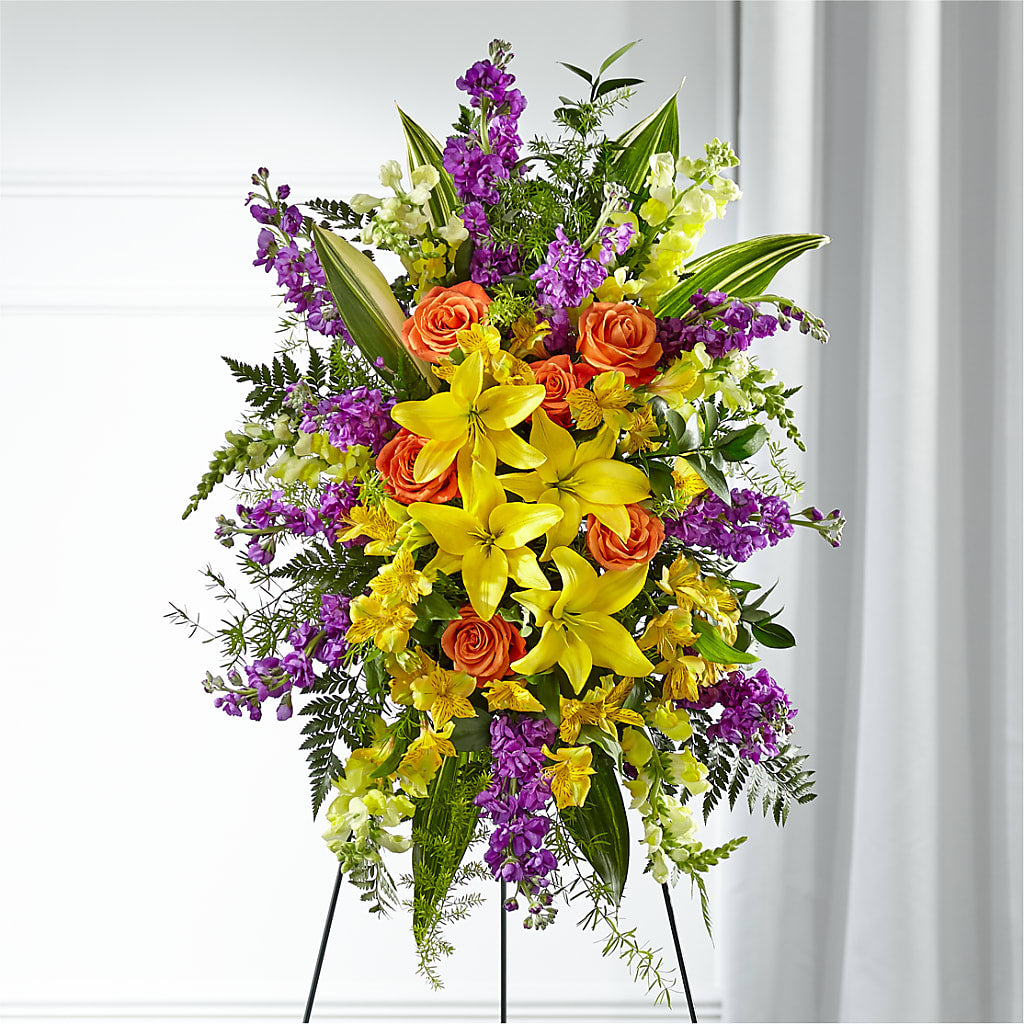 Thoughtful Prayers Standing Spray – Indiana Floral/flower Boutique, Indiana PA