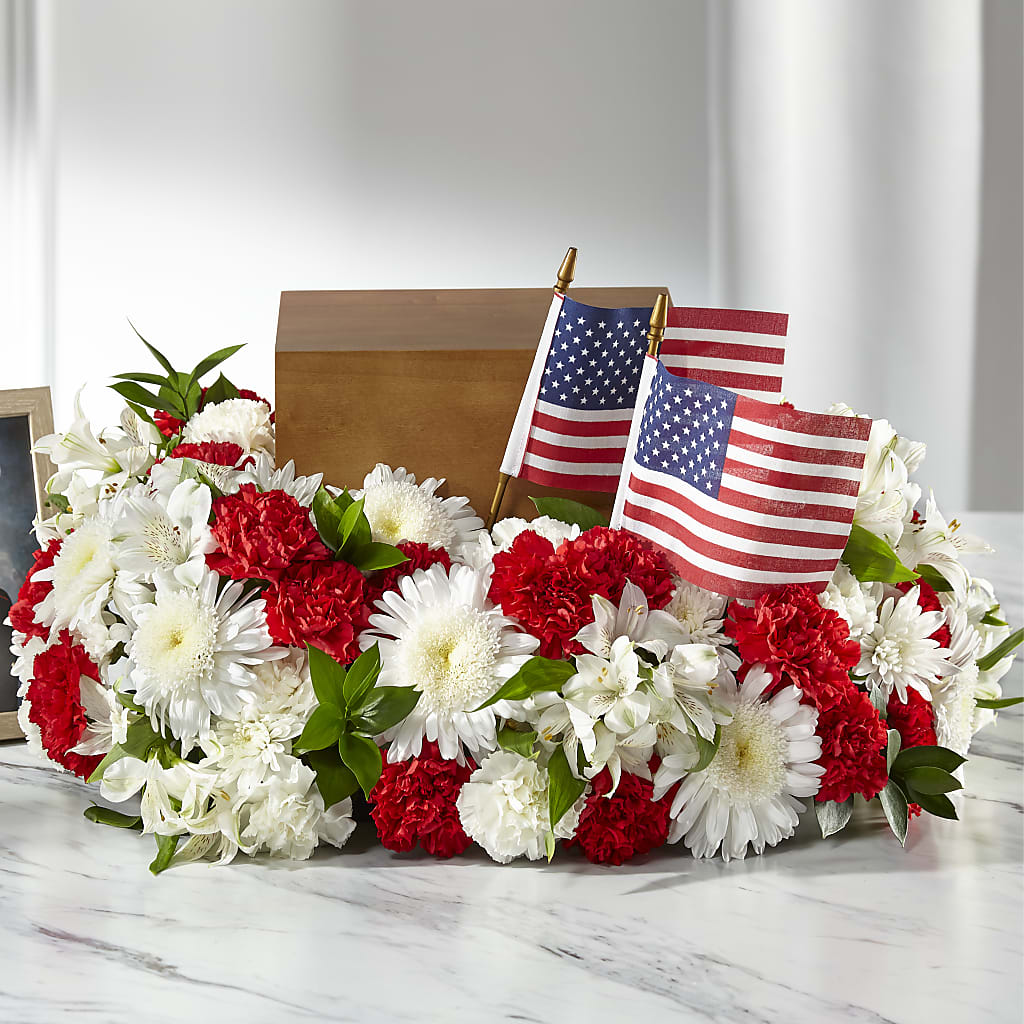 Spirit of Patriotism Cremation Adornment – Indiana Floral/flower Boutique, Indiana PA