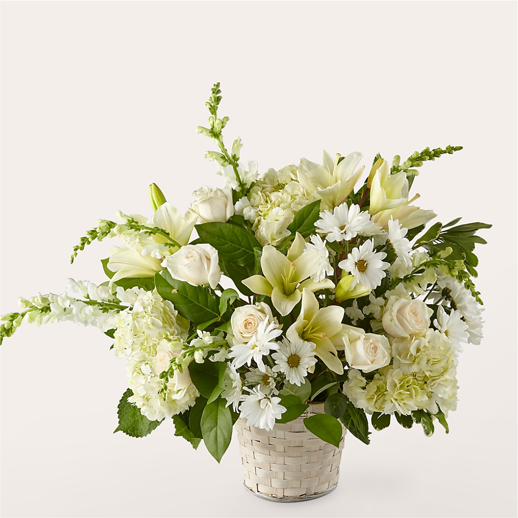 Ivory Elegance Floral Basket – Indiana Floral/flower Boutique, Indiana PA