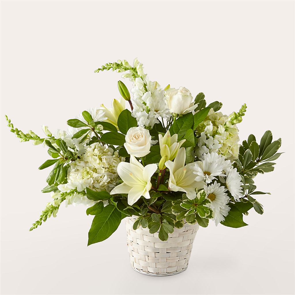 Ivory Elegance Floral Basket – Indiana Floral/flower Boutique, Indiana PA