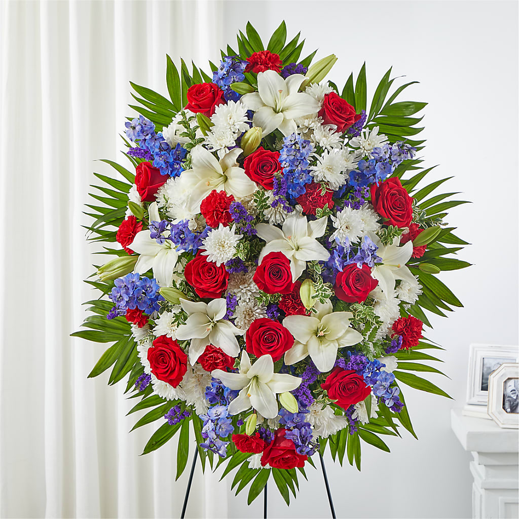 Cherished Service Standing Spray – Indiana Floral/flower Boutique, Indiana PA