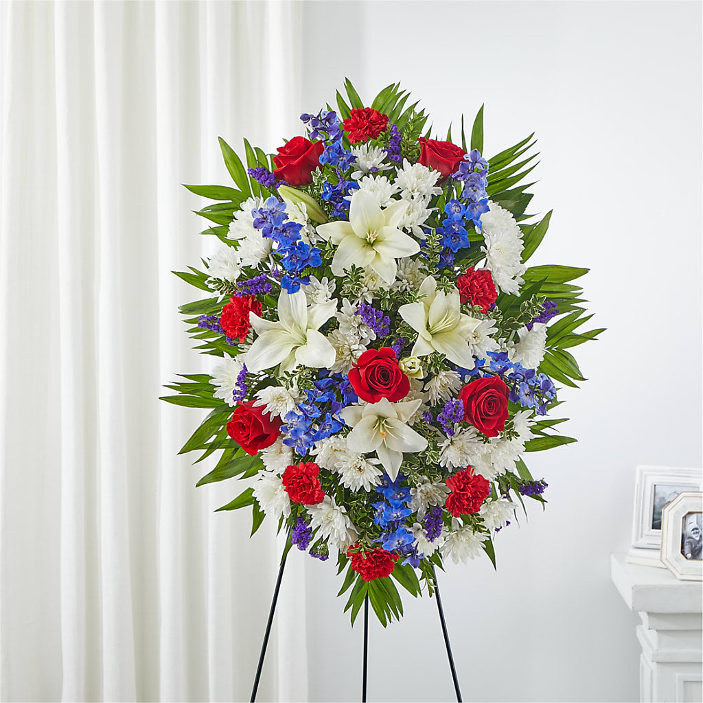 Cherished Service Standing Spray – Indiana Floral/flower Boutique, Indiana PA