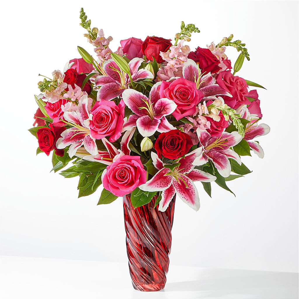 Always You Bouquet with Luxe Swirl Vase – Indiana Floral/flower Boutique, Indiana PA