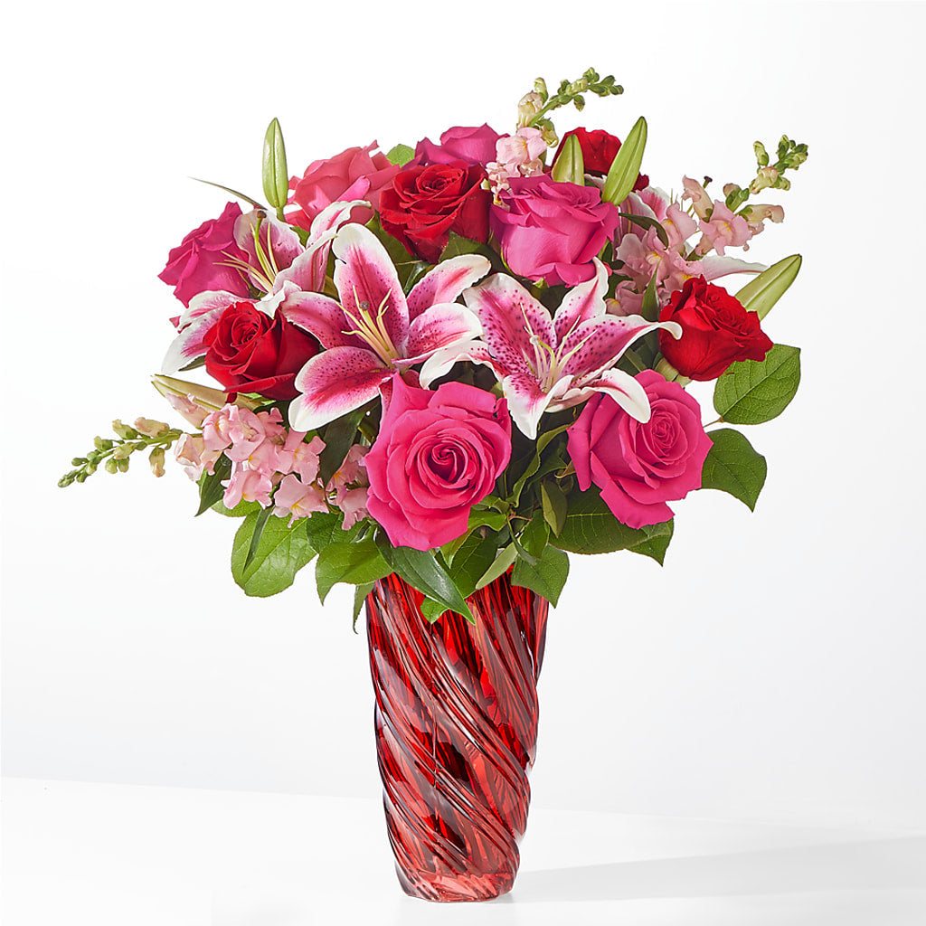 Always You Bouquet with Luxe Swirl Vase – Indiana Floral/flower Boutique, Indiana PA
