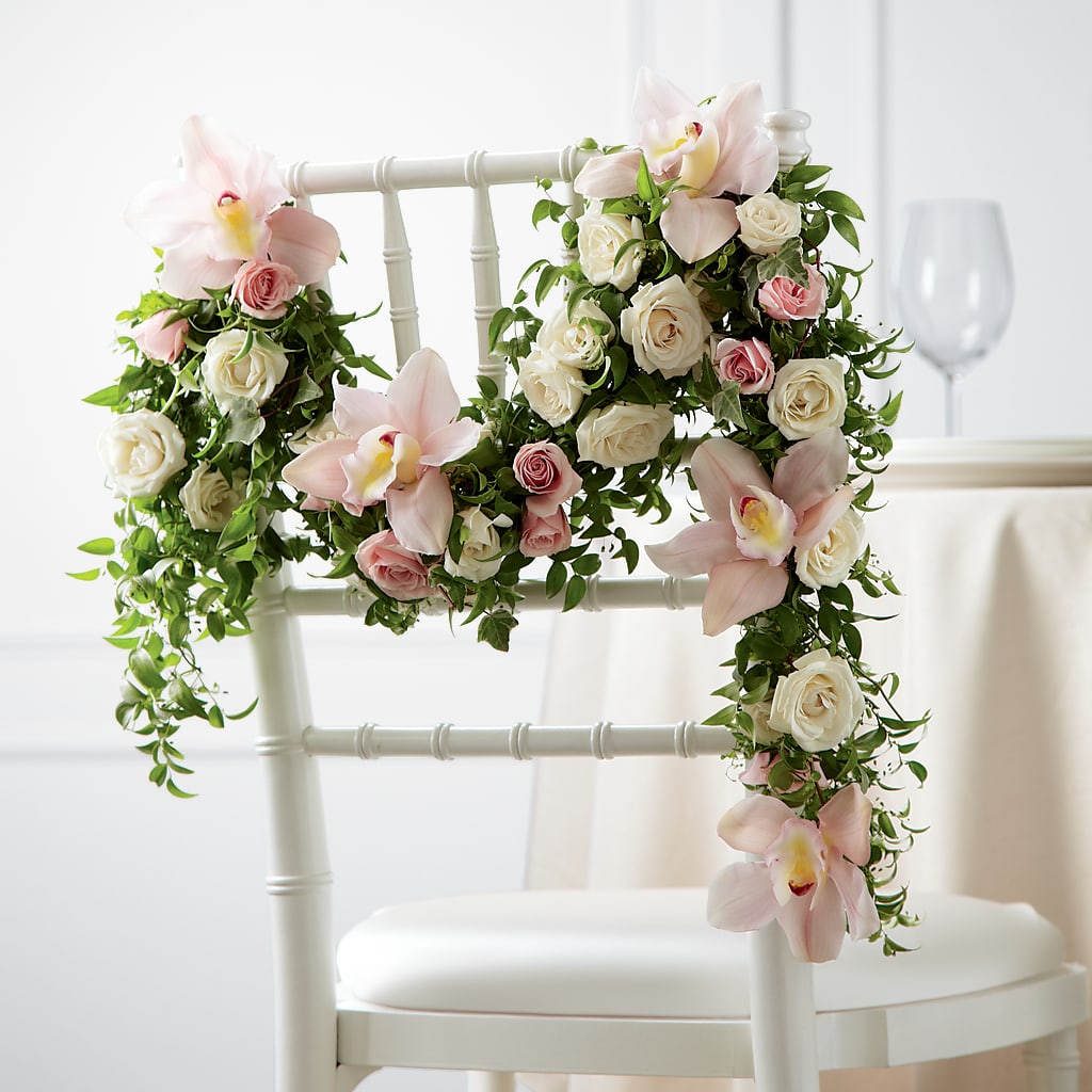 Orchid Rose Chair Décor – Indiana Floral/flower Boutique, Indiana PA