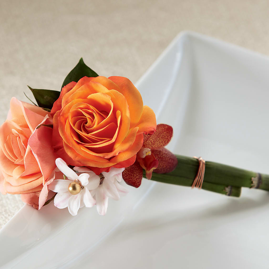 Sunset Dream Boutonniere – Indiana Floral/flower Boutique, Indiana PA