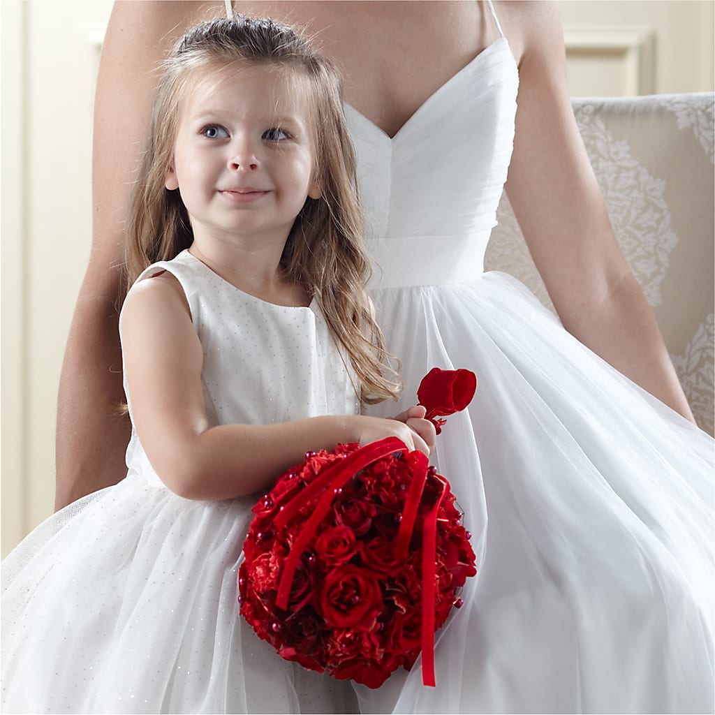 Pure at Heart Flower Girl Arrangement – Indiana Floral/flower Boutique, Indiana PA