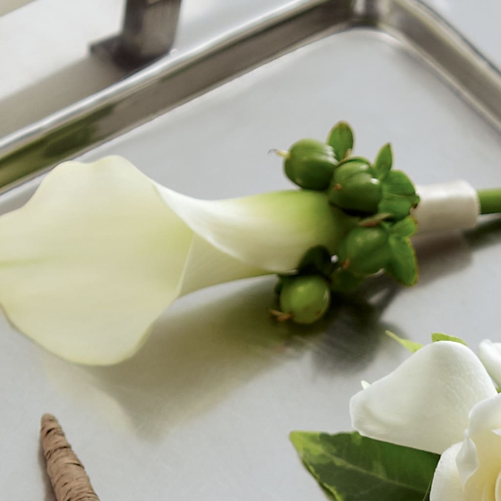 White Calla Boutonniere – Indiana Floral/flower Boutique, Indiana PA