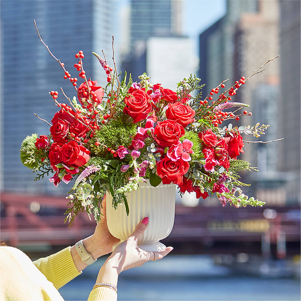 Big Red Bow Bouquet –  Indiana Floral/flower Boutique, Indiana PA