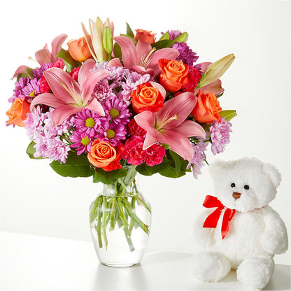One and Only Bouquet and Bear Bundle –  Indiana Floral/flower Boutique, Indiana PA
