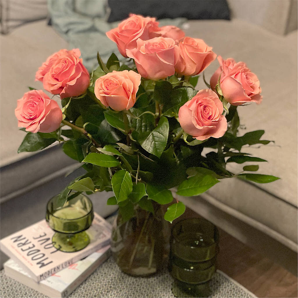 Long Stem Pink Rose Bouquet –  Indiana Floral/flower Boutique, Indiana PA