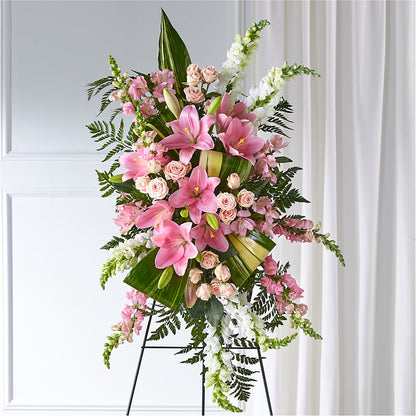 Elegant Embrace Standing Spray –  Indiana Floral/flower Boutique, Indiana PA