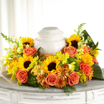 Faithful Sunflower Cremation Adornment –  Indiana Floral/flower Boutique, Indiana PA