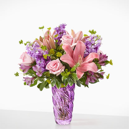 Precious Petals Bouquet with Luxe Swirl Vase –  Indiana Floral/flower Boutique, Indiana PA