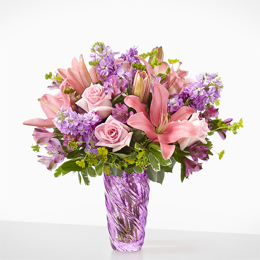 Precious Petals Bouquet with Luxe Swirl Vase –  Indiana Floral/flower Boutique, Indiana PA