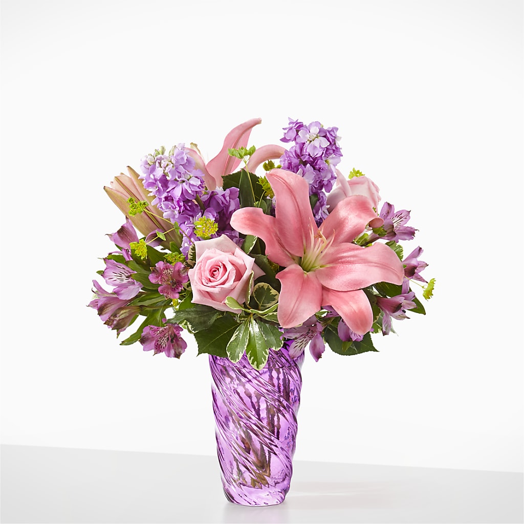 Precious Petals Bouquet with Luxe Swirl Vase –  Indiana Floral/flower Boutique, Indiana PA