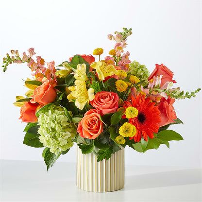 Autumn Sunshine Bouquet with Ivory Vase –  Indiana Floral/flower Boutique, Indiana PA