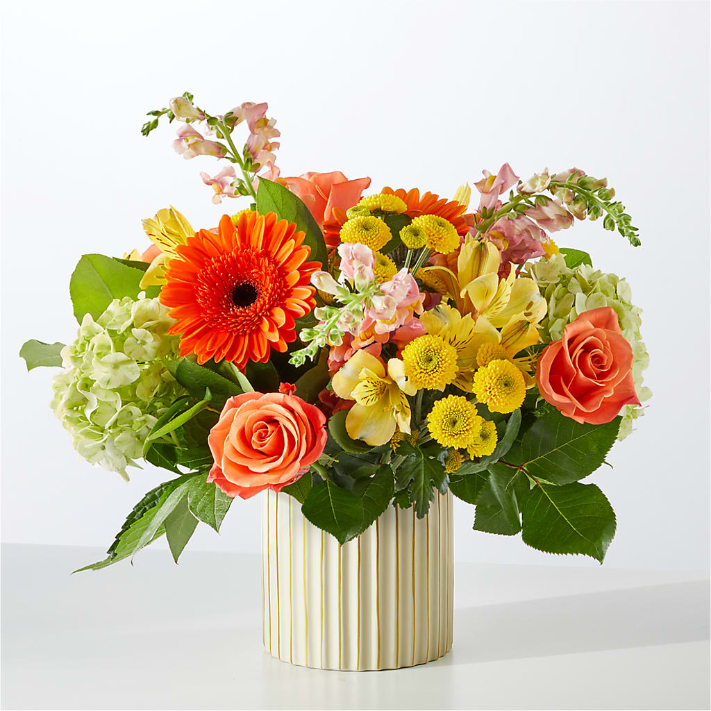 Autumn Sunshine Bouquet with Ivory Vase –  Indiana Floral/flower Boutique, Indiana PA