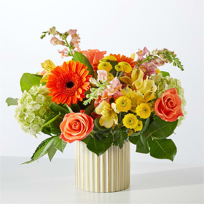 Autumn Sunshine Bouquet with Ivory Vase –  Indiana Floral/flower Boutique, Indiana PA