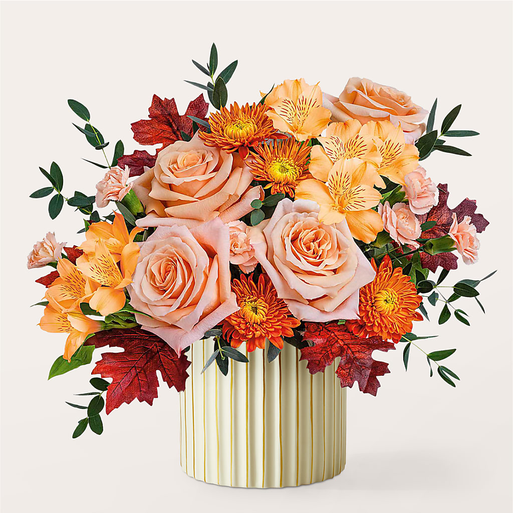 Spiced Latte Bouquet with Ivory Vase –  Indiana Floral/flower Boutique, Indiana PA