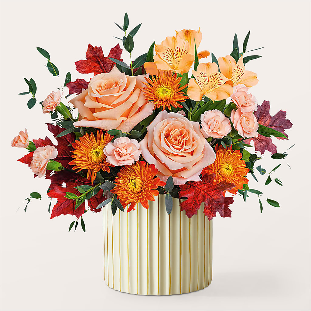 Spiced Latte Bouquet with Ivory Vase –  Indiana Floral/flower Boutique, Indiana PA
