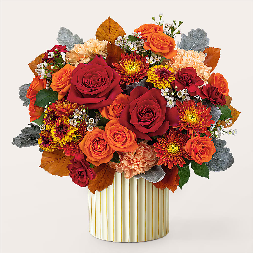 Merlot Bouquet with Ivory Vase –  Indiana Floral/flower Boutique, Indiana PA