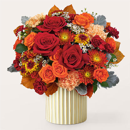 Merlot Bouquet with Ivory Vase –  Indiana Floral/flower Boutique, Indiana PA