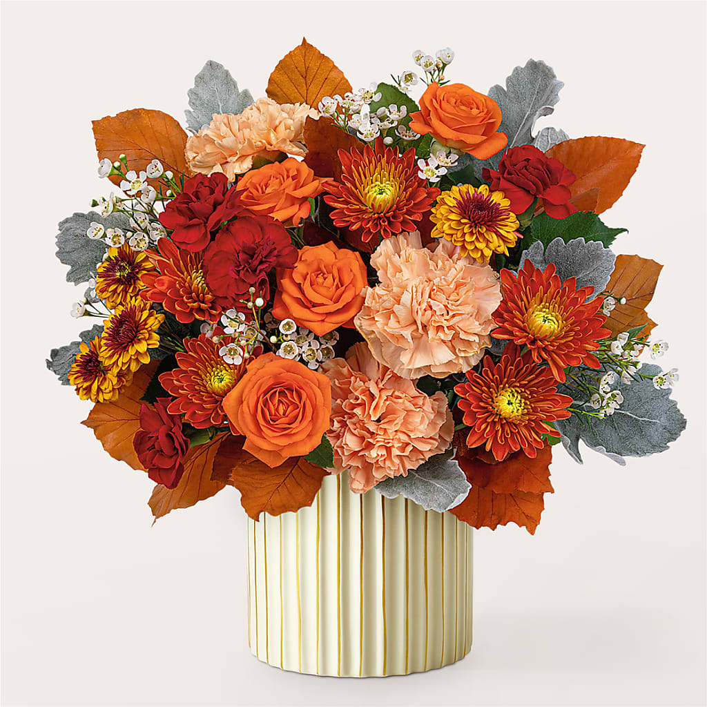 Merlot Bouquet with Ivory Vase –  Indiana Floral/flower Boutique, Indiana PA