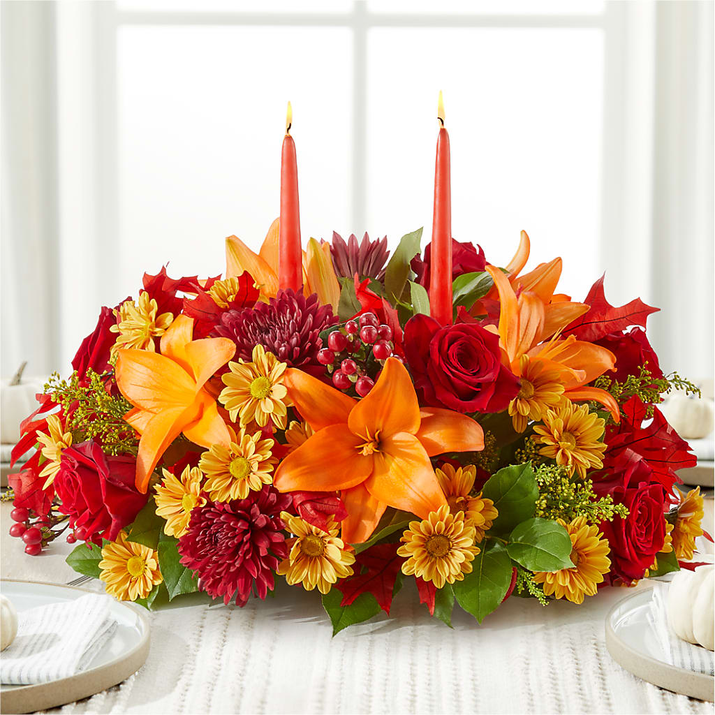 Autumn's Embrace Centerpiece –  Indiana Floral/flower Boutique, Indiana PA
